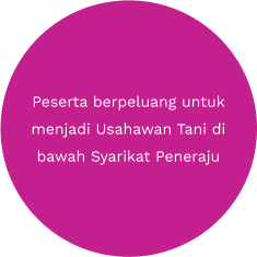Peserta berpeluang untuk menjadi Usahawan Tani di bawah Syarikat Peneraju