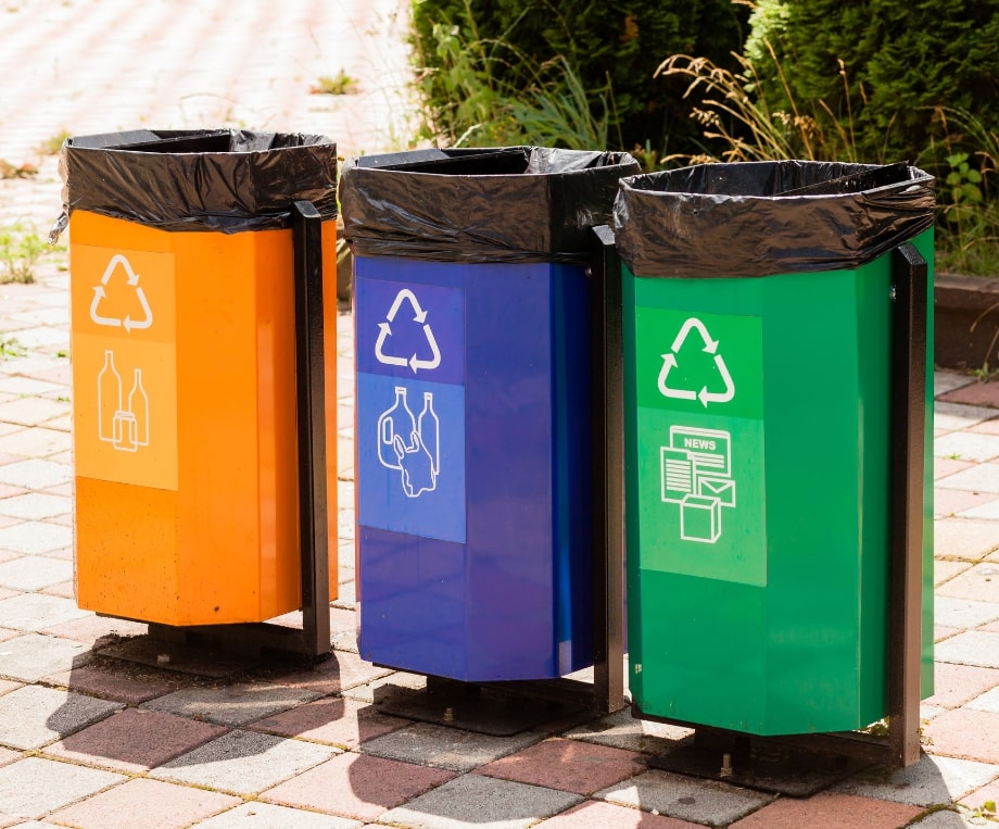 waste separation bins