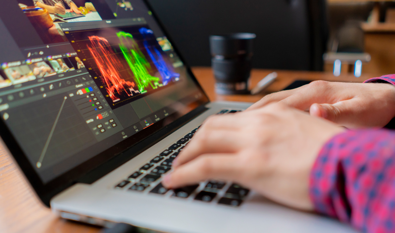 person working on a software